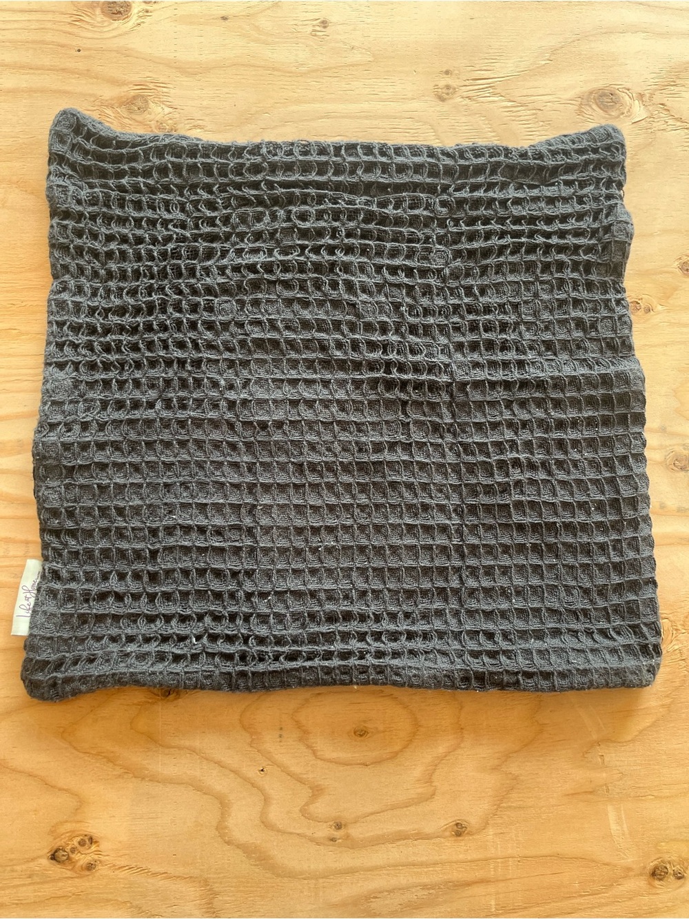 Grey Waffle Weave Decorative Pillow Cover - Home Accents